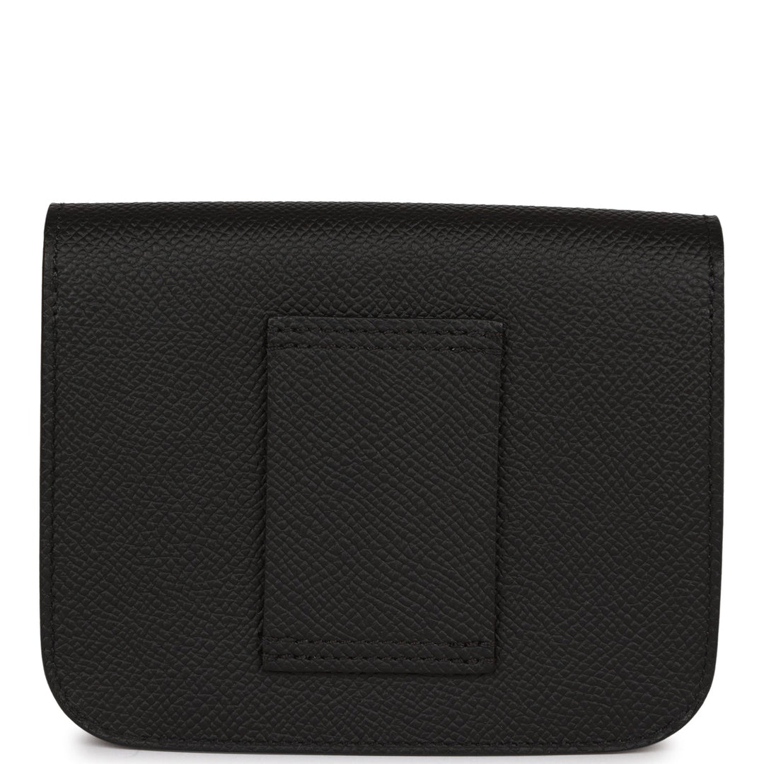 Top quality Hermes Constance Slim Wallet Black Epsom Gold Hardware