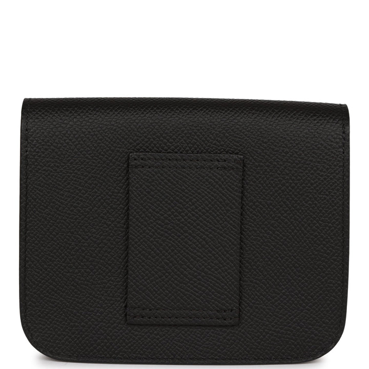 Top quality Hermes Constance Slim Wallet Black Epsom Gold Hardware