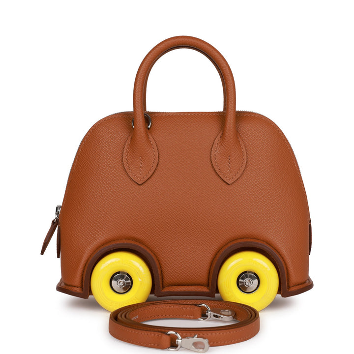 Top quality Hermes Limited Edition Bolide On Wheels 1923 Gold Epsom Palladium Hardware