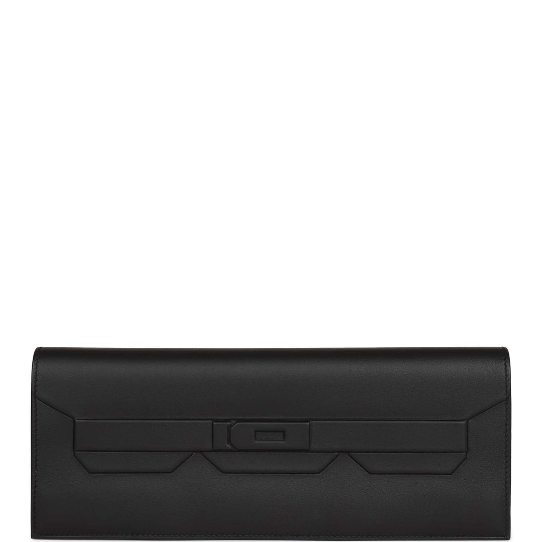 Top quality Hermes Shadow Kelly Cut Black Swift Calfskin