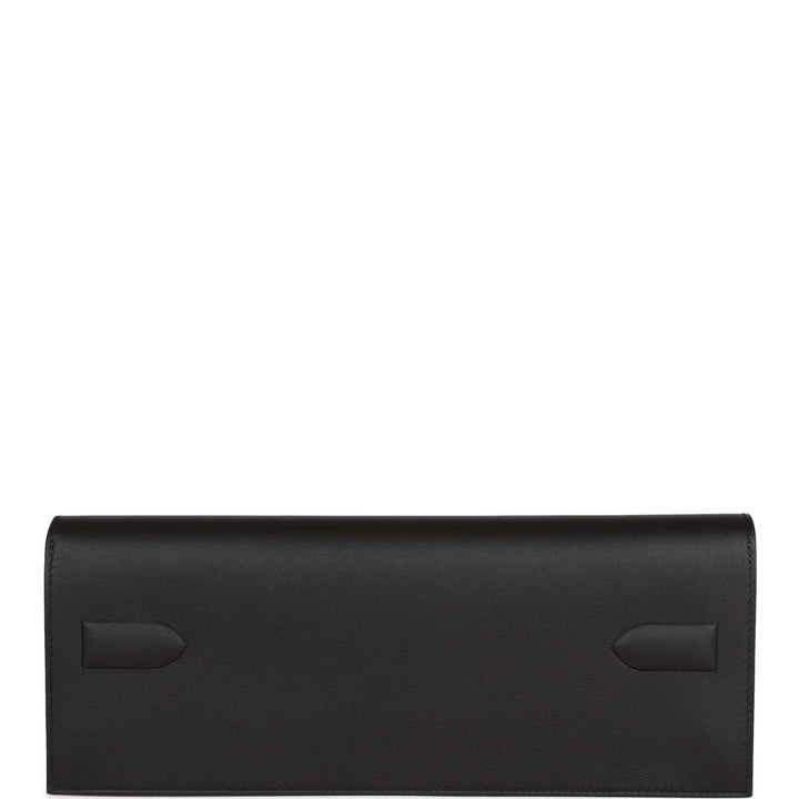 Top quality Hermes Shadow Kelly Cut Black Swift Calfskin