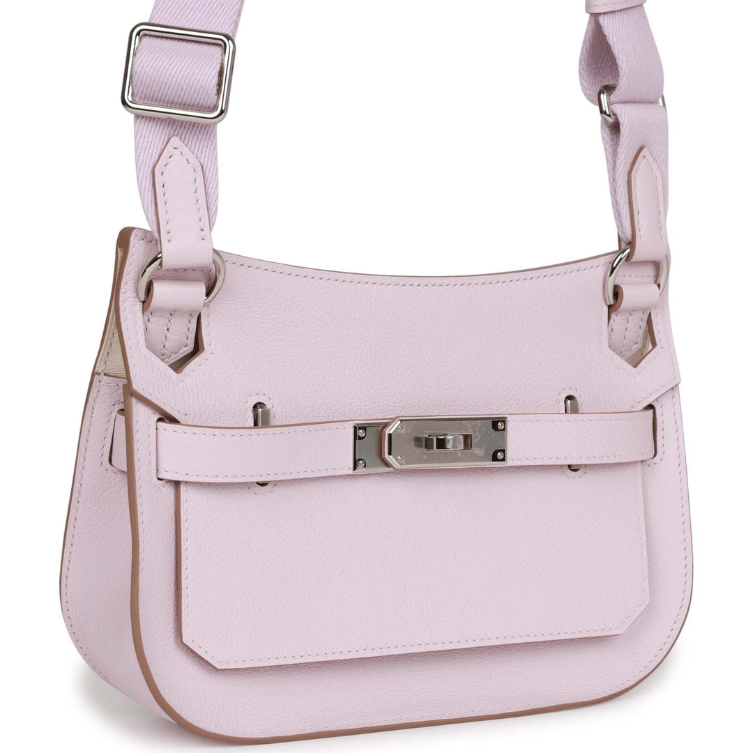 Hermes Jypsiere Mini Mauve Pale Verso Evercolor Palladium Hardware