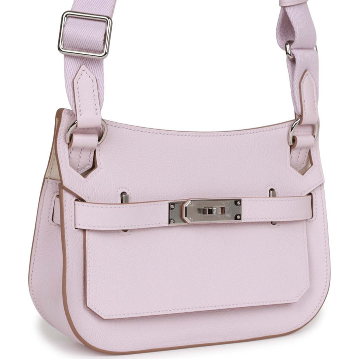 Top quality Hermes Jypsiere Mini Mauve Pale Verso Evercolor Palladium Hardware