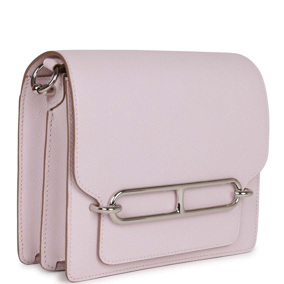 Top quality Hermes Mini Sac Roulis 18 Mauve Pale Evercolor Palladium Hardware