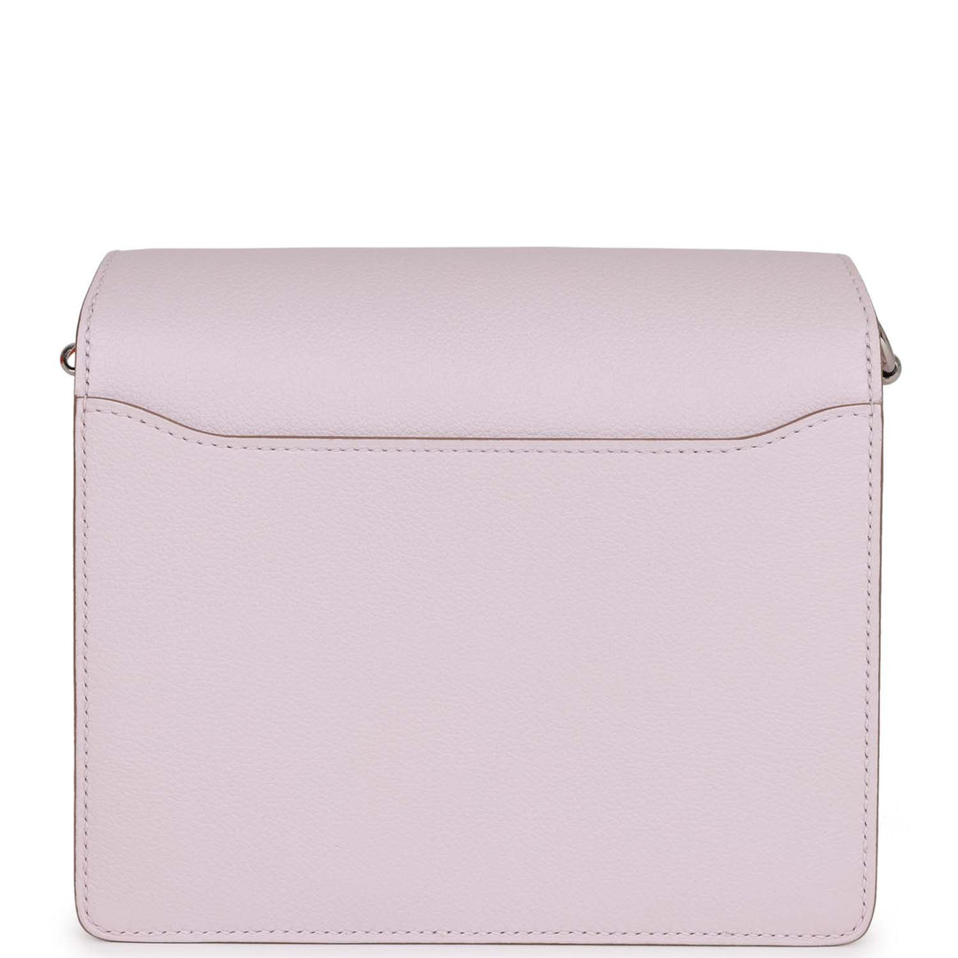 Top quality Hermes Mini Sac Roulis 18 Mauve Pale Evercolor Palladium Hardware