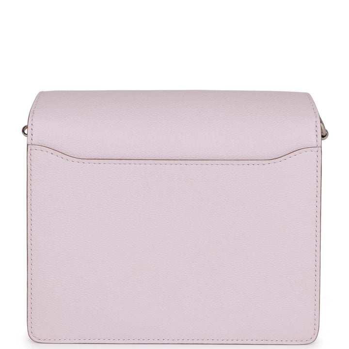 Top quality Hermes Mini Sac Roulis 18 Mauve Pale Evercolor Palladium Hardware