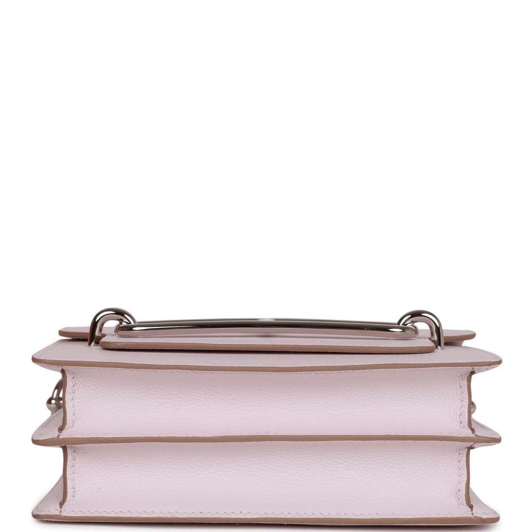 Top quality Hermes Mini Sac Roulis 18 Mauve Pale Evercolor Palladium Hardware