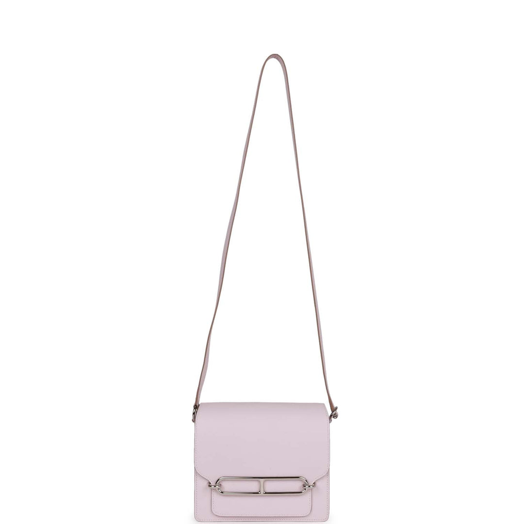 Top quality Hermes Mini Sac Roulis 18 Mauve Pale Evercolor Palladium Hardware