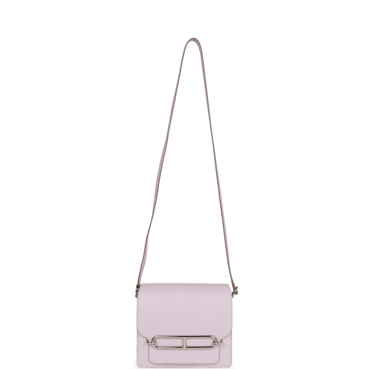 Top quality Hermes Mini Sac Roulis 18 Mauve Pale Evercolor Palladium Hardware