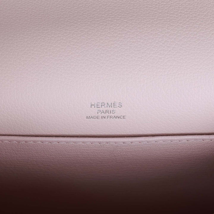Top quality Hermes Mini Sac Roulis 18 Mauve Pale Evercolor Palladium Hardware