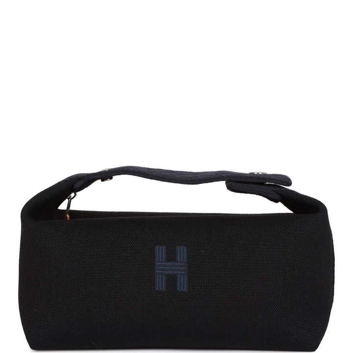 Top quality Hermes Bride-A-Brac Small Black H Militaire Canvas Palladium Hardware