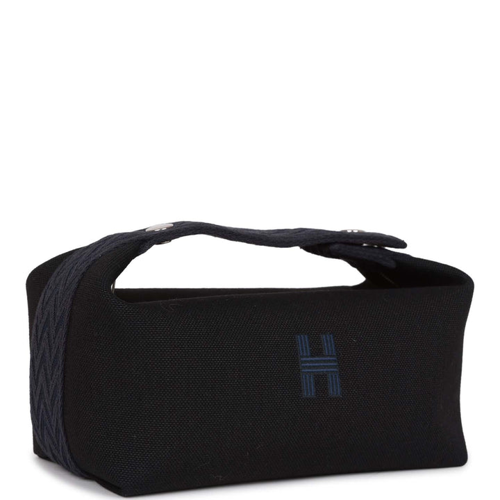 Top quality Hermes Bride-A-Brac Small Black H Militaire Canvas Palladium Hardware