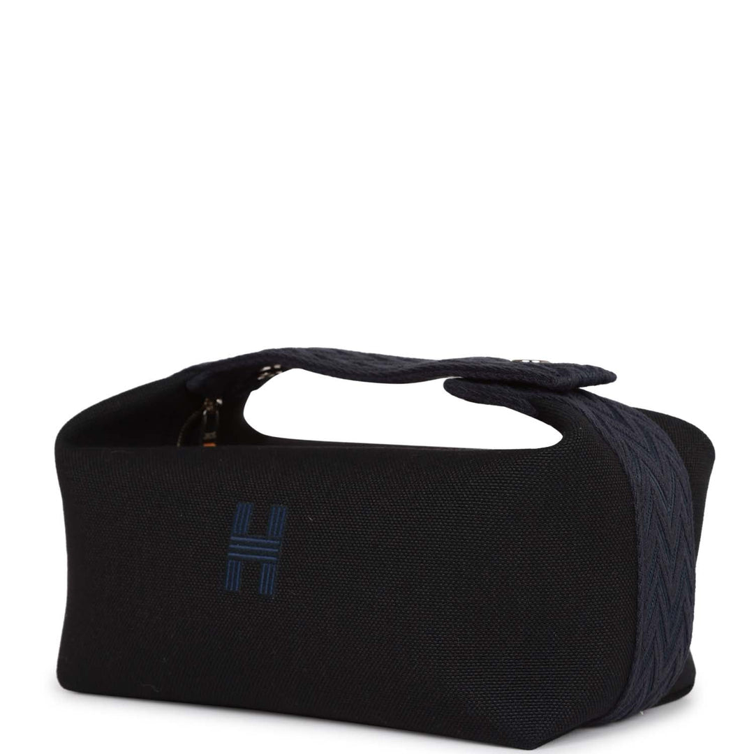 Top quality Hermes Bride-A-Brac Small Black H Militaire Canvas Palladium Hardware