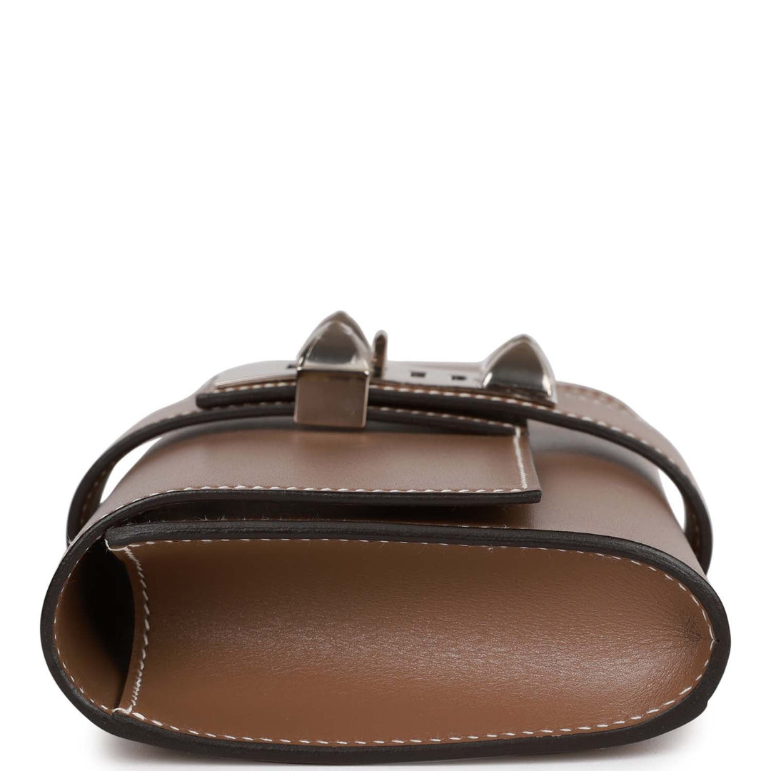 Top quality Hermes Medor Clutch 23 Etoupe Tadelakt Palladium Hardware