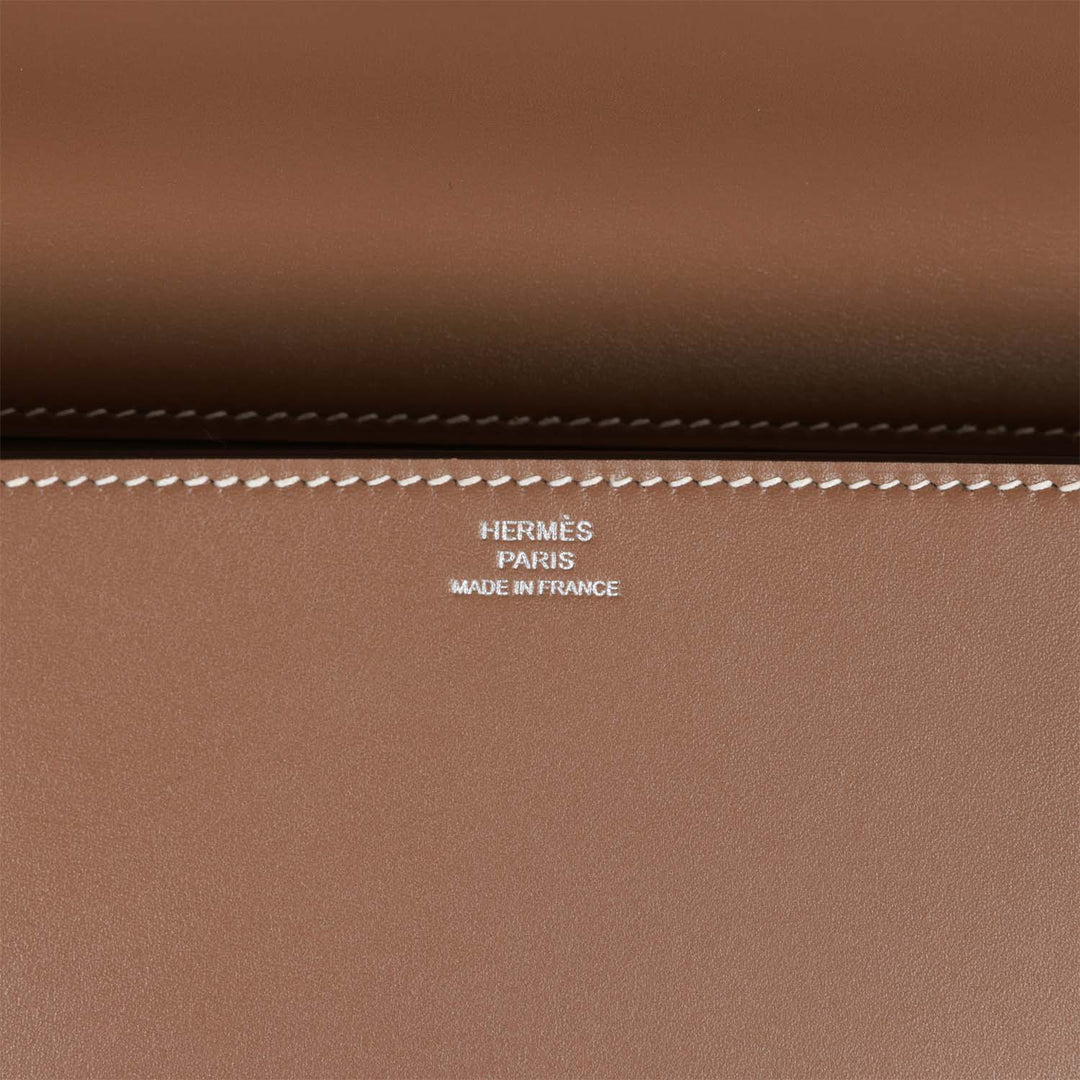 Top quality Hermes Medor Clutch 23 Etoupe Tadelakt Palladium Hardware