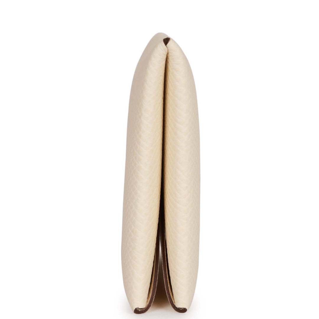 Top quality Hermes Calvi Card Holder Nata Epsom Palladium Hardware