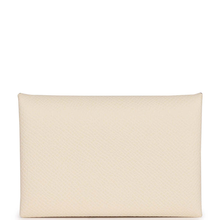 Top quality Hermes Calvi Card Holder Nata Epsom Palladium Hardware