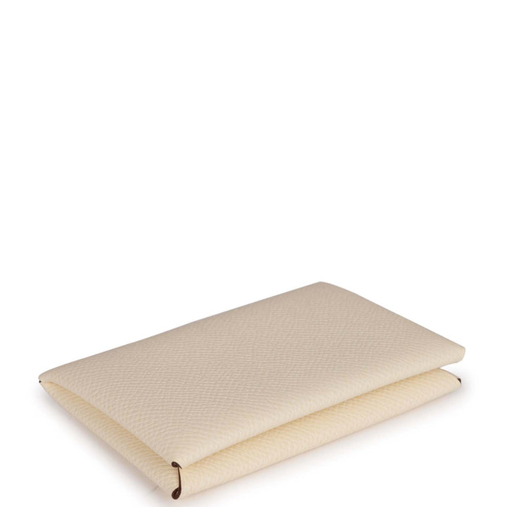 Top quality Hermes Calvi Card Holder Nata Epsom Palladium Hardware