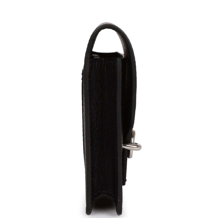 Top quality Hermes Roulis Slim Wallet Black Chevre Mysore Palladium Hardware