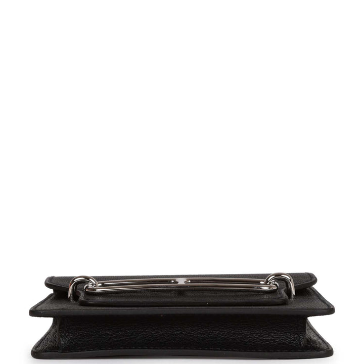 Top quality Hermes Roulis Slim Wallet Black Chevre Mysore Palladium Hardware