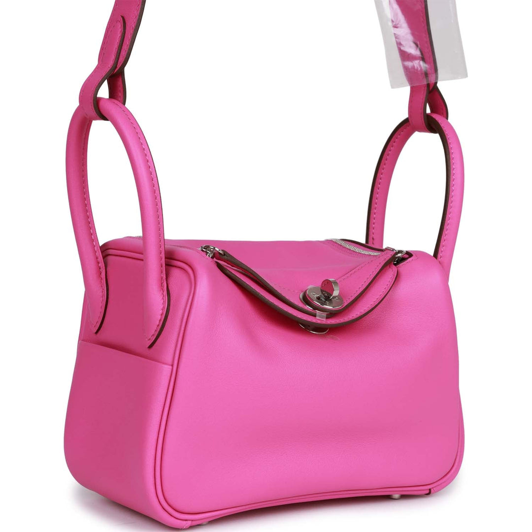 Top quality Hermes Mini Lindy Magnolia Swift Palladium Hardware
