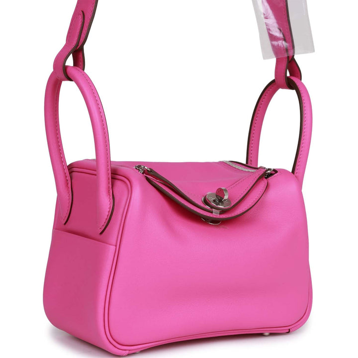 Top quality Hermes Mini Lindy Magnolia Swift Palladium Hardware