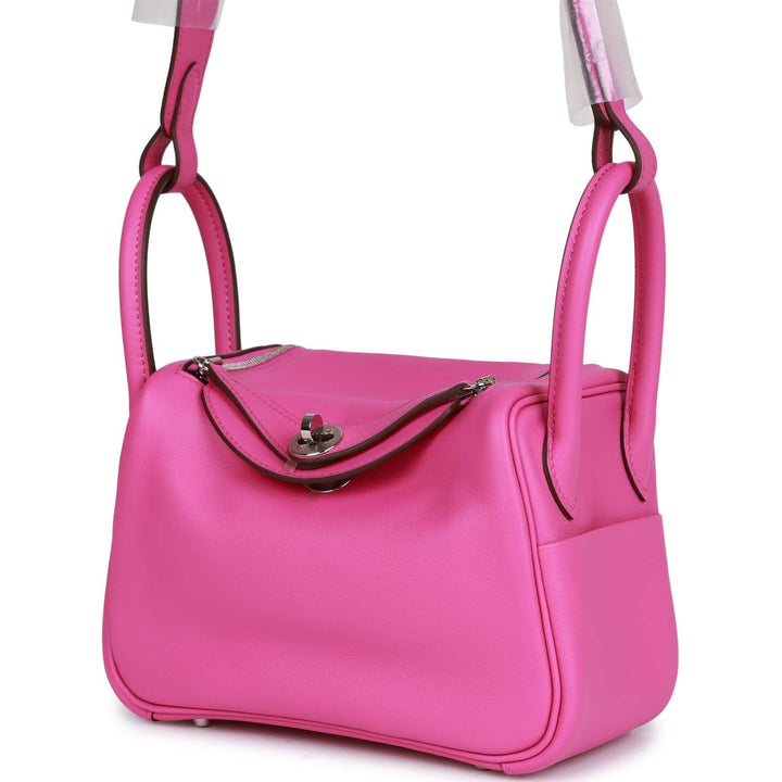 Top quality Hermes Mini Lindy Magnolia Swift Palladium Hardware