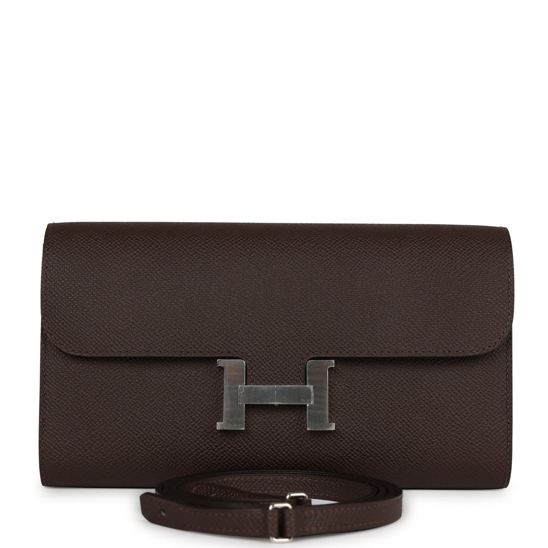 Top quality Hermes Constance Wallet To Go Chocolate Epsom Palladium Hardware
