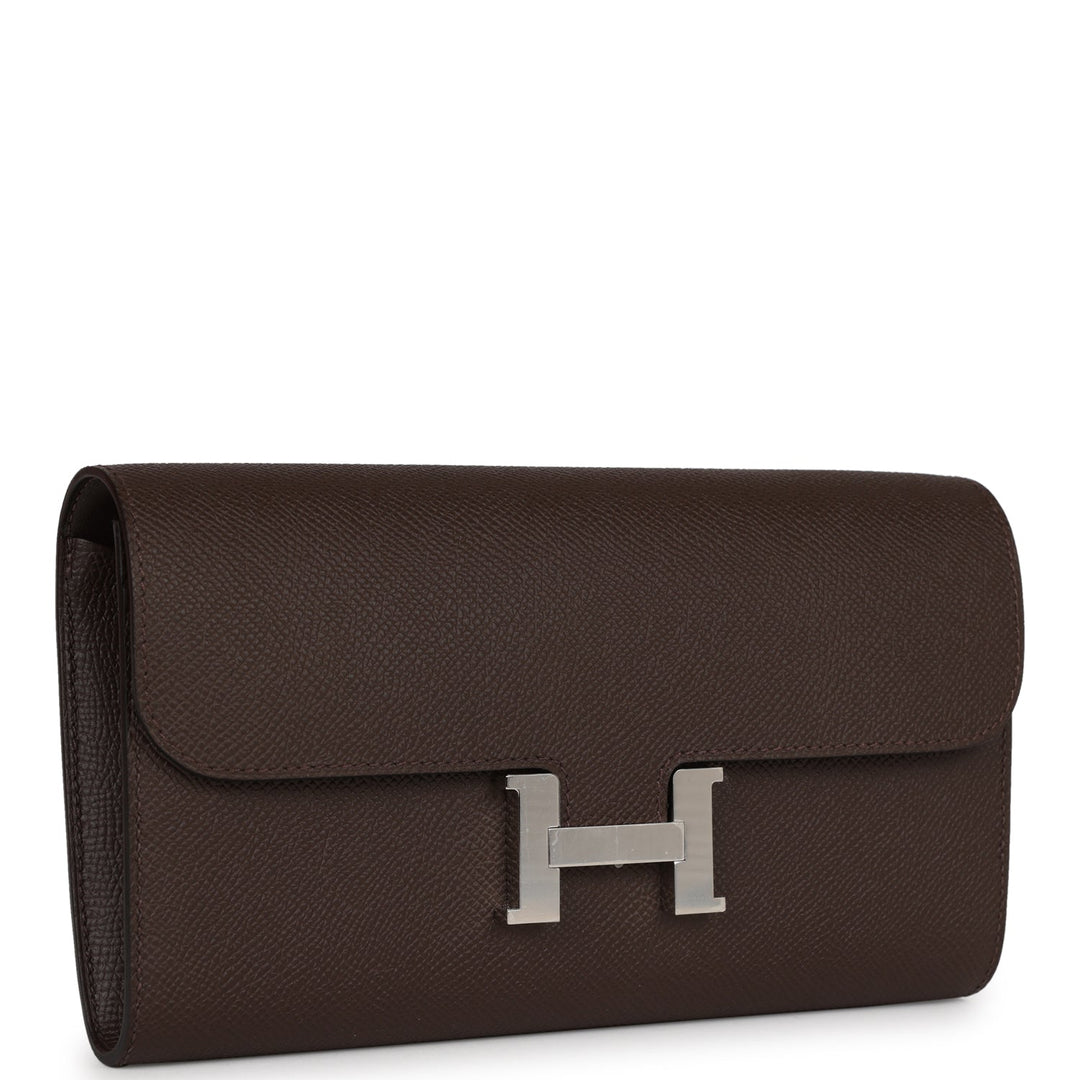 Top quality Hermes Constance Wallet To Go Chocolate Epsom Palladium Hardware