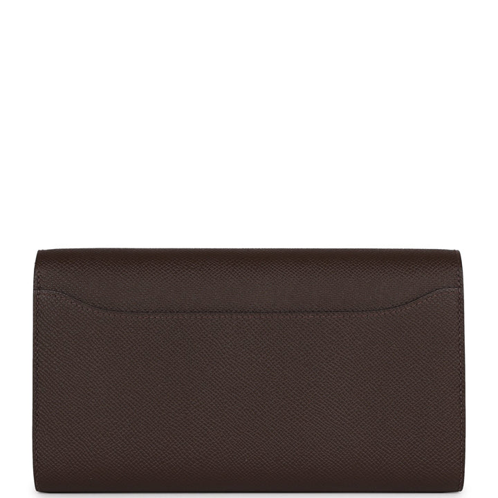 Top quality Hermes Constance Wallet To Go Chocolate Epsom Palladium Hardware