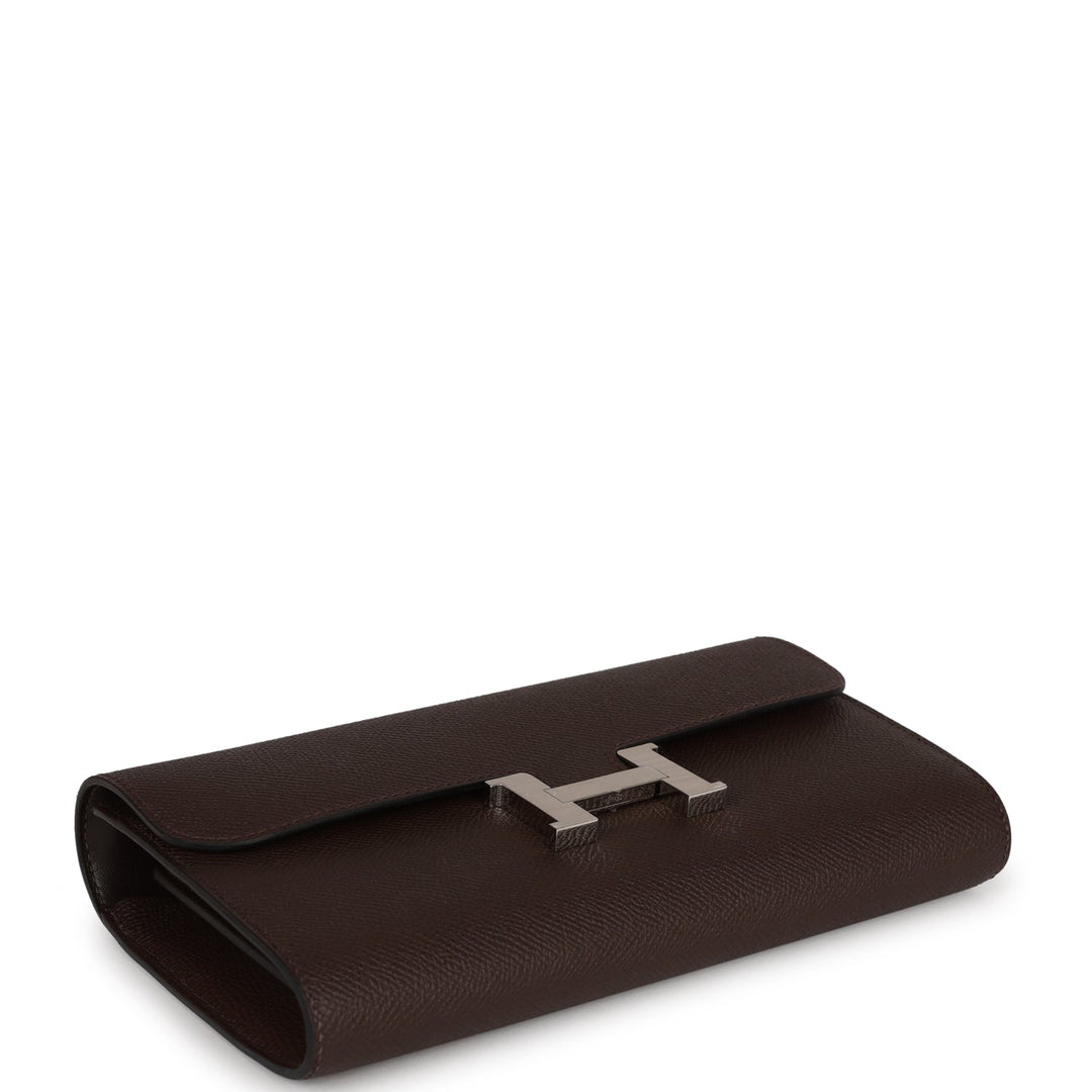 Top quality Hermes Constance Wallet To Go Chocolate Epsom Palladium Hardware