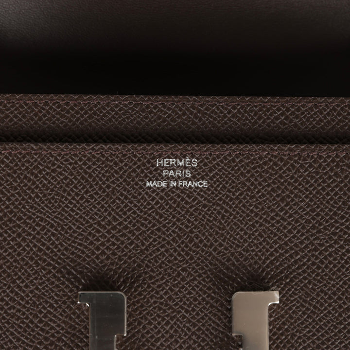 Top quality Hermes Constance Wallet To Go Chocolate Epsom Palladium Hardware