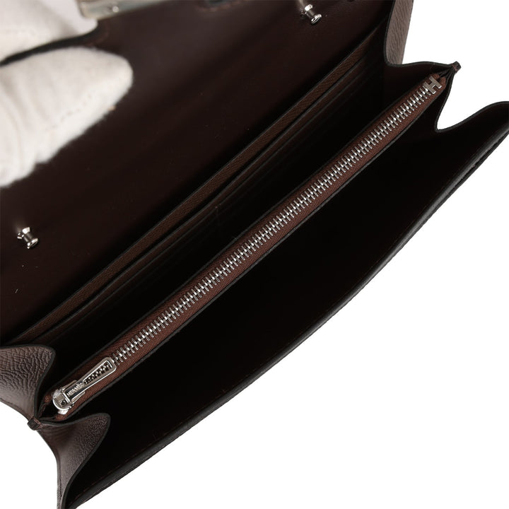 Top quality Hermes Constance Wallet To Go Chocolate Epsom Palladium Hardware
