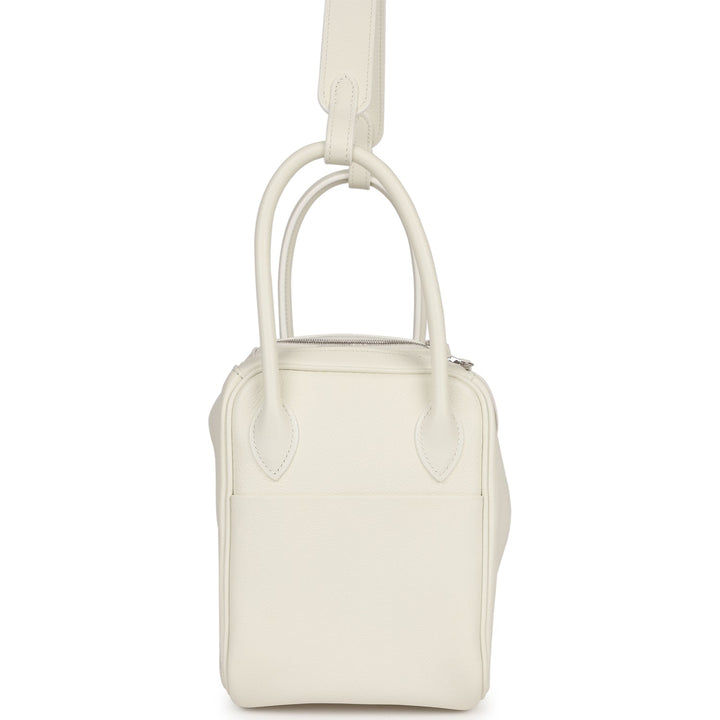 Hermes Lindy 26 White Evercolor Palladium Hardware