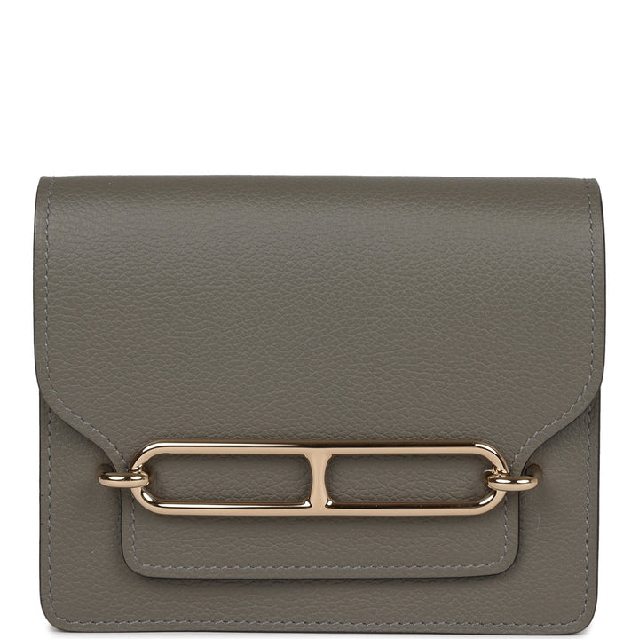 Top quality Hermes Roulis Slim Wallet Gris Meyer Evercolor Permabrass Hardware