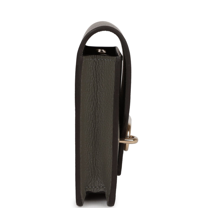 Top quality Hermes Roulis Slim Wallet Gris Meyer Evercolor Permabrass Hardware