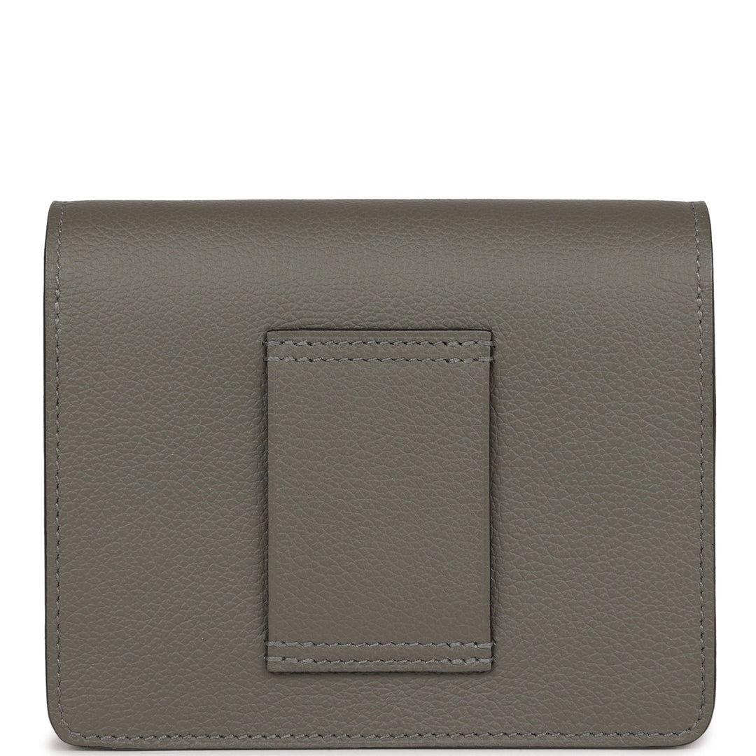 Top quality Hermes Roulis Slim Wallet Gris Meyer Evercolor Permabrass Hardware