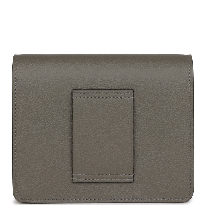 Top quality Hermes Roulis Slim Wallet Gris Meyer Evercolor Permabrass Hardware