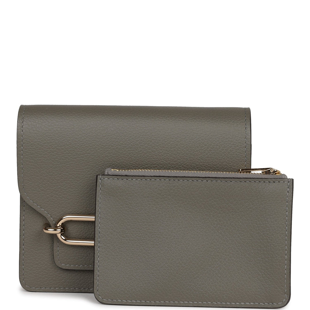 Top quality Hermes Roulis Slim Wallet Gris Meyer Evercolor Permabrass Hardware