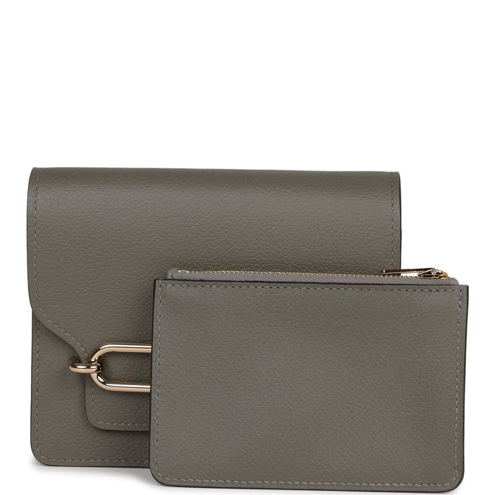 Top quality Hermes Roulis Slim Wallet Gris Meyer Evercolor Permabrass Hardware