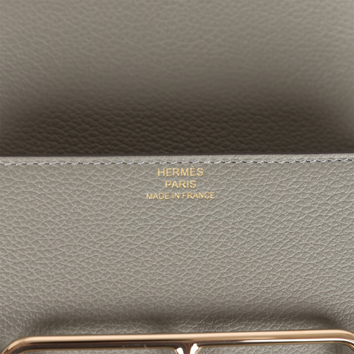 Top quality Hermes Roulis Slim Wallet Gris Meyer Evercolor Permabrass Hardware