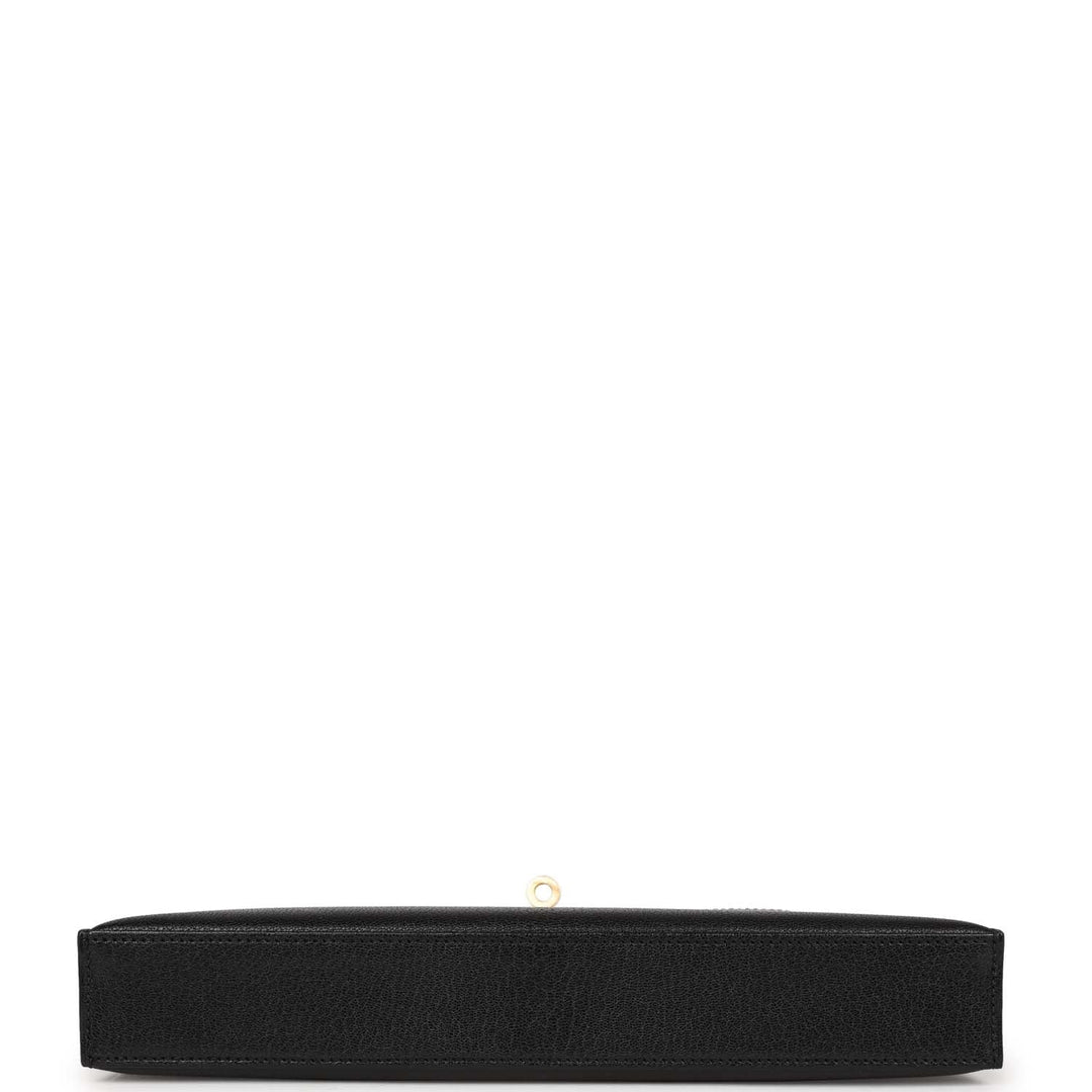 Top quality Hermes Kelly Elan Black Chevre Chamkila Gold Hardware