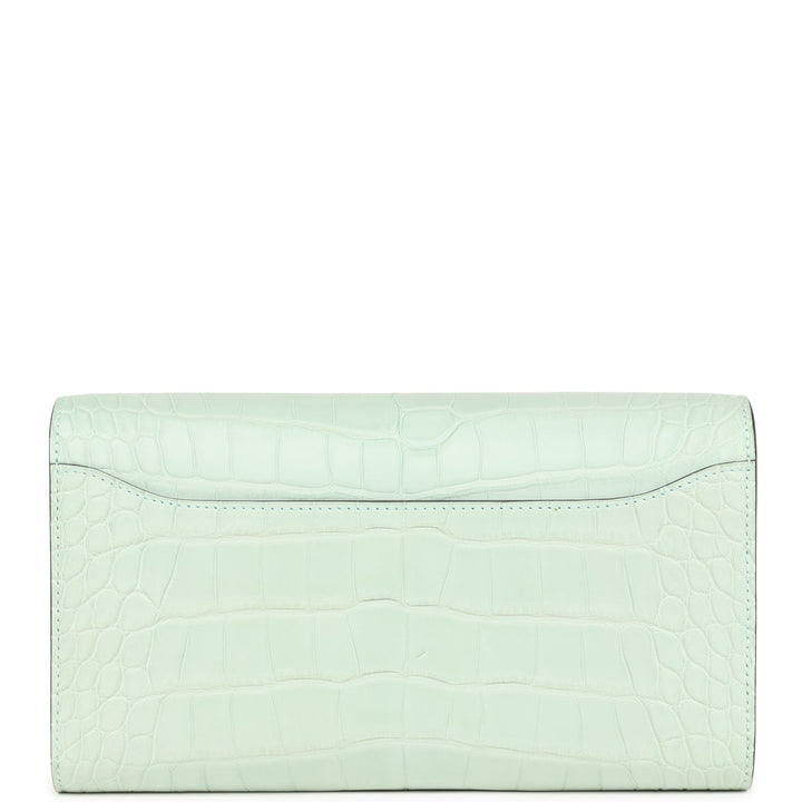 Top quality Hermes Constance Wallet To Go Vert D'eau Matte Alligator Palladium Hardware