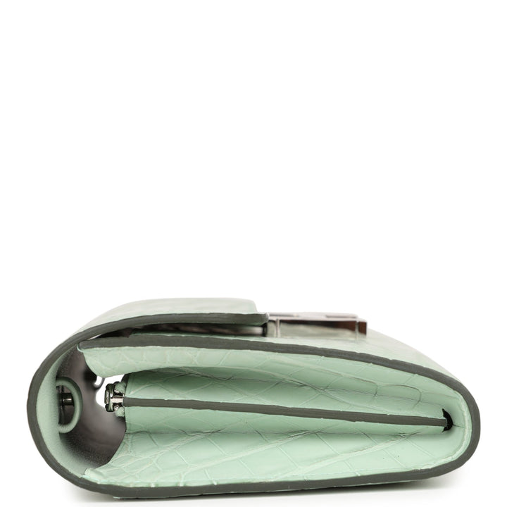Top quality Hermes Constance Wallet To Go Vert D'eau Matte Alligator Palladium Hardware