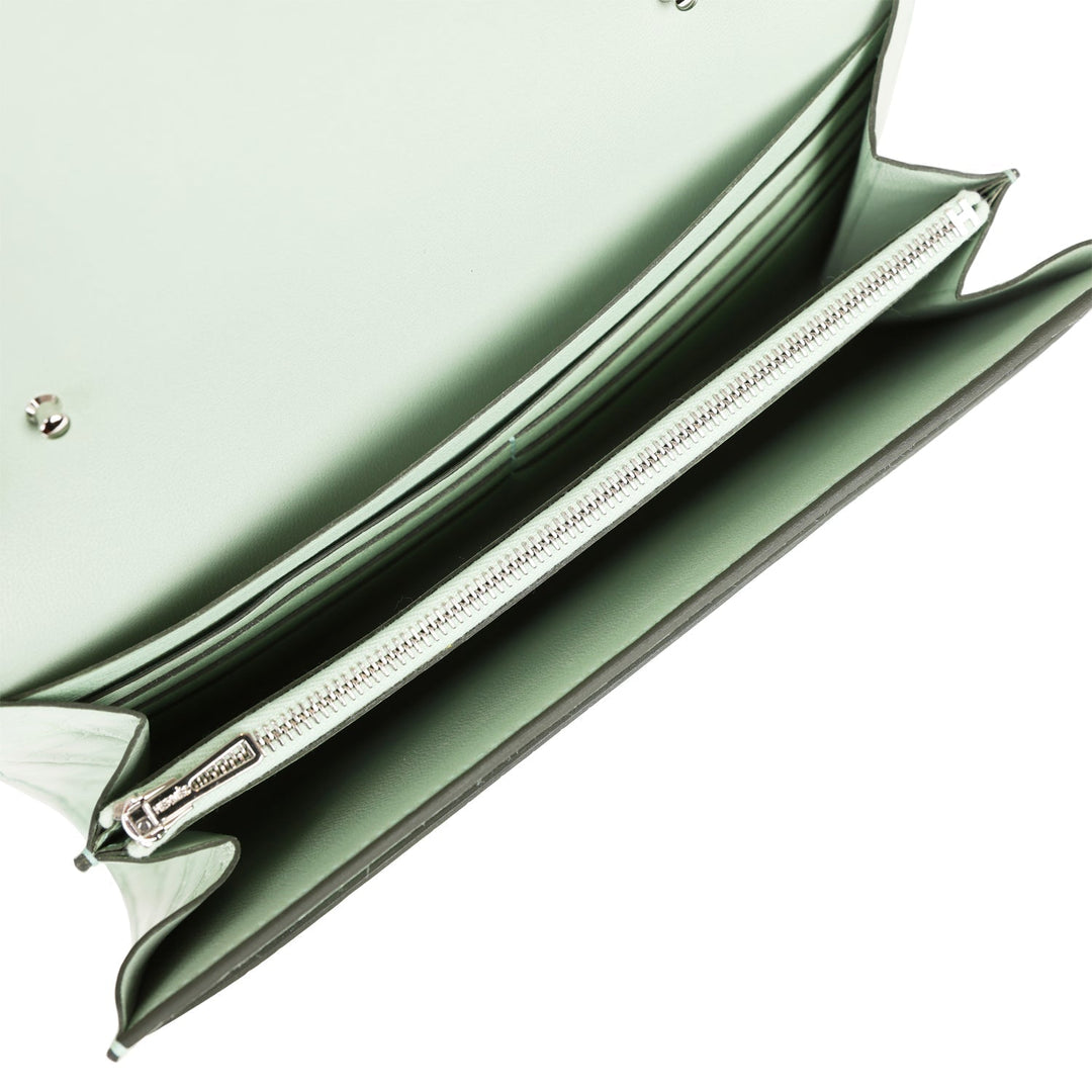 Top quality Hermes Constance Wallet To Go Vert D'eau Matte Alligator Palladium Hardware