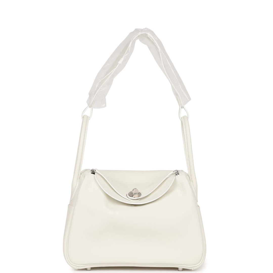 Top quality Hermes Lindy 26 White Evercolor Palladium Hardware