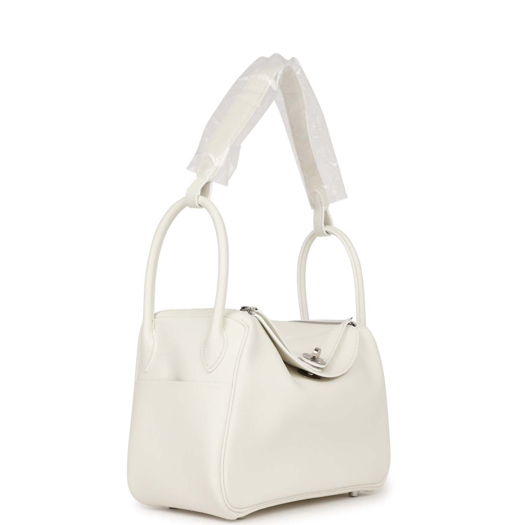 Top quality Hermes Lindy 26 White Evercolor Palladium Hardware