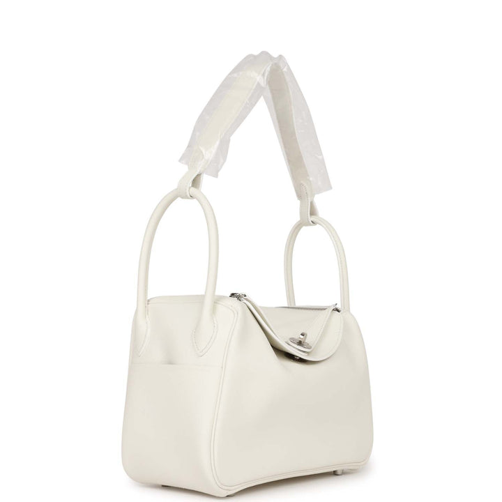 Top quality Hermes Lindy 26 White Evercolor Palladium Hardware