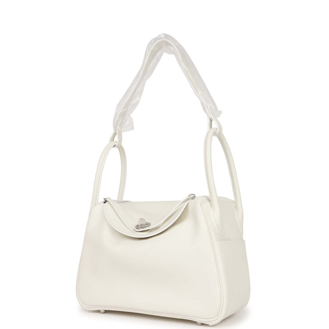 Top quality Hermes Lindy 26 White Evercolor Palladium Hardware