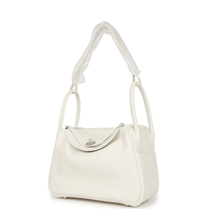 Top quality Hermes Lindy 26 White Evercolor Palladium Hardware